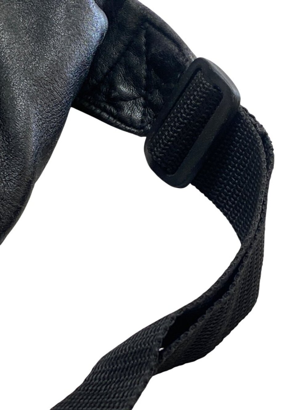 Fanny Pack Belt Bag Waist Bumbag Preowned Black Leather - Picture 7 of 9